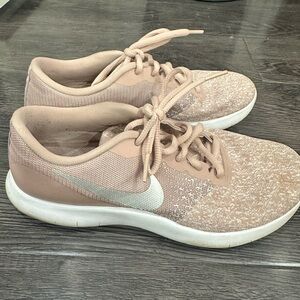 Nike Women's Beige and White Sneakers